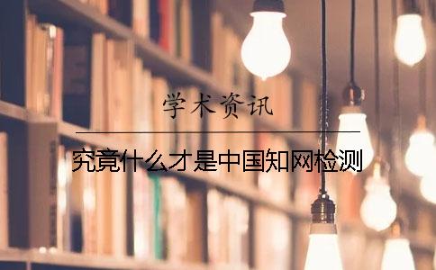 究竟什么才是中國學術檢測？
