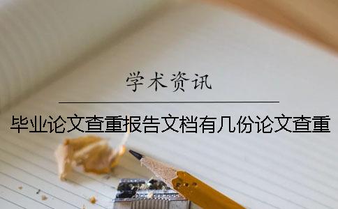 畢業(yè)論文查重報告文檔有幾份論文查重結(jié)果