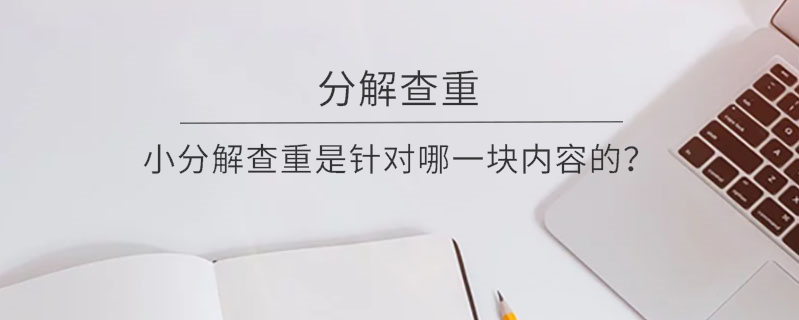 小分解查重是針對哪一塊內容的？