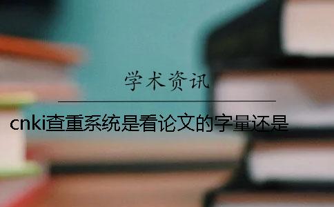 cnki查重系統(tǒng)是看論文的字量還是字符？