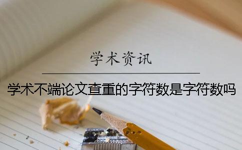 學術不端論文查重的字符數是字符數嗎？