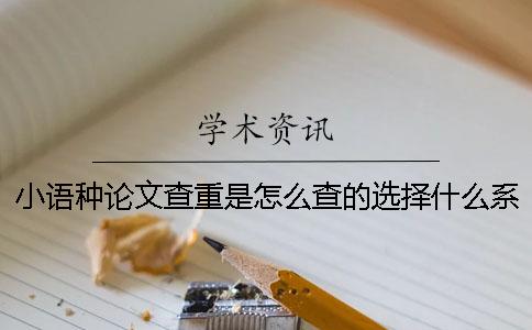 小語種論文查重是怎么查的？選擇什么系統(tǒng)查？